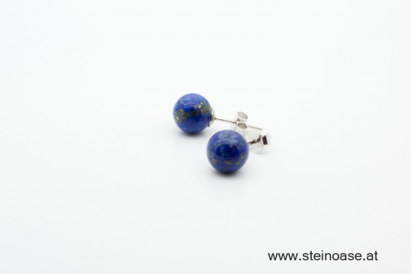 Ohrstecker Lapis Lazuli Silber 8mm